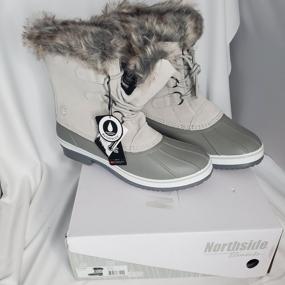 NWT Women Size 11 Snow Boots Cool Gray